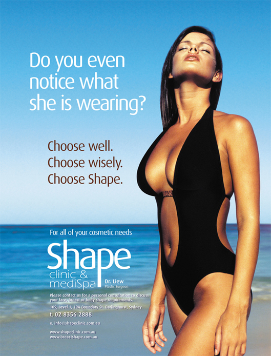 Consumer advertising for cosmetic surgery